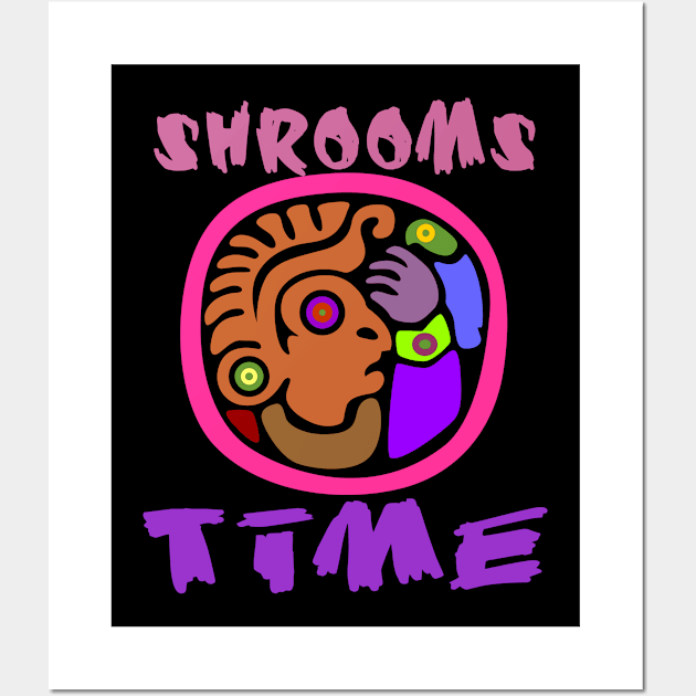 Shrooms Time, mushrooms time. Collecting mushrooms is beautiful and connects with nature Wall Art by KAOZ